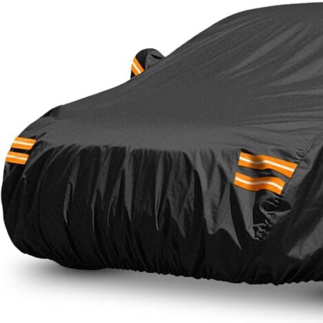 Housse de protection auto double couche en polyester, anti-UV, imperméable, anti-neige et poussière, résistante et durable, usage tout temps