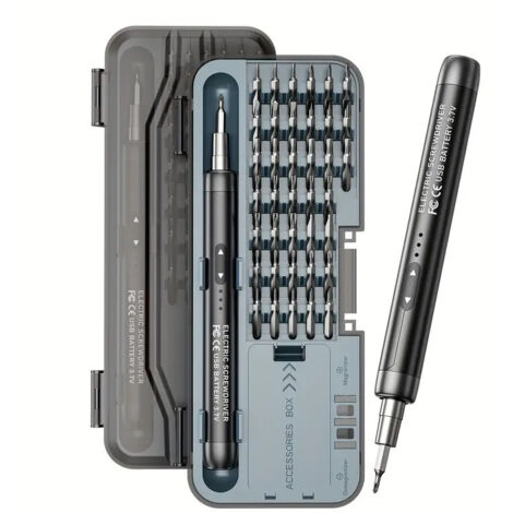 Kit tournevis électrique rechargeable 46 en 1, portatif pour réparations domestiques (1/5)