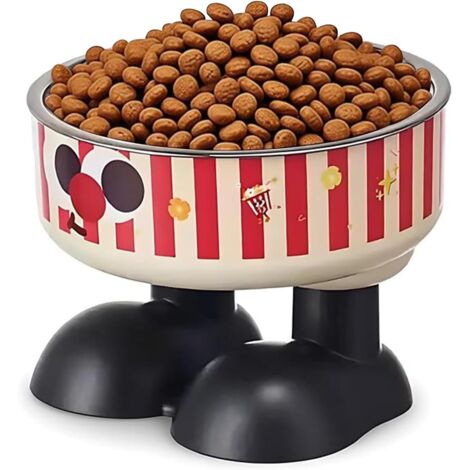 Bol pour chat en acier inoxydable, grande capacité, design rigolo anti-renversement (1/5)