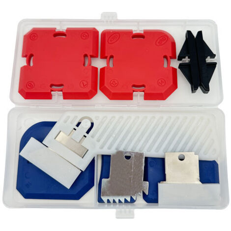 Kit de finition pour joints silicone 10 pièces, grattoirs multi-formes et outils de nettoyage (1/4)