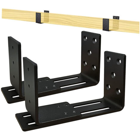 Renfort de porte réglable, support de sécurité robuste pour porte, support métallique en U pour porte de sécurité (1/5)