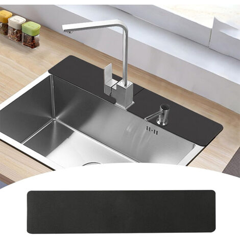 Tapis de protection pour évier de cuisine, tapis de robinet poreux à séchage rapide DIY, tapis de protection pour plan de travail de salle de bain, protection absorbante et anti-éclaboussures pour pla (1/5)