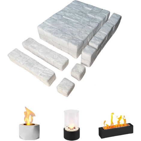 Blocs de laine de roche en fibre de céramique pour cheminée  éponge en laine de céramique portable  mèche pour poêles de table à alcool éthylique (1/5)