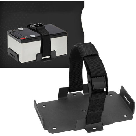 Support de batterie en aluminium avec sangles de fixation réglables, adapté aux batteries 12 V/6 V de 7 à 15 Ah