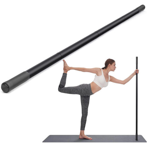 Bâton de yoga multifonctionnel, bâton d'étirement métallique réglable, bâton d'entraînement portable, accessoire de sport avec poignée (1/5)