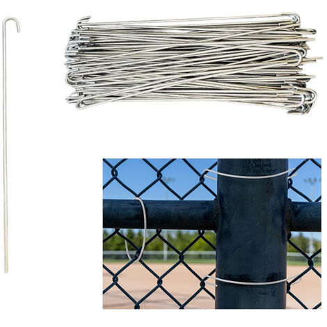 Attaches pour clôture à mailles en acier inoxydable, crochets et attaches polyvalents pour clôtures à mailles, outils de fixation adaptés aux clôtures à mailles (1/5)