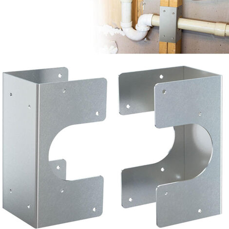 Plaque de protection galvanisée pour poteaux, compatible avec les poteaux à double filetage 2X, adaptée aux tubes d'un diamètre extérieur maximal de 2,375 pouces (1/5)