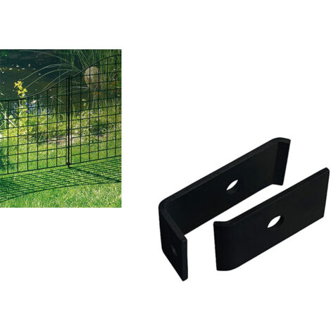 Kit d'installation de panneaux grillagés, fixations pour clôtures à double fil métallique, pour la fixation de panneaux grillagés