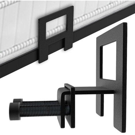 Butée antidérapante pour matelas, dispositif de fixation pour sommier métallique, butée coulissante réglable pour matelas, adaptée aux sommiers métalliques (1/5)