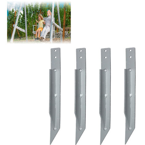 Ancrage de balançoire robuste en métal pour jardin, dispositif de fixation de sécurité pour balançoire extérieure adapté aux balançoires en bois (1/5)