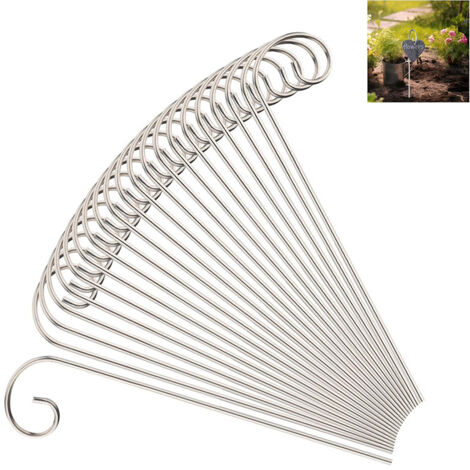 Porte-étiquettes de jardin en acier inoxydable 304, crochets pour étiquettes de plantes, adaptés aux porte-étiquettes de fleurs d'extérieur