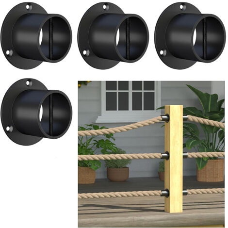 Attache pour extrémité de corde en acier inoxydable 304, support pour anneau de suspension en corde de jute, fixation pour corde de balustrade avec vis cruciformes