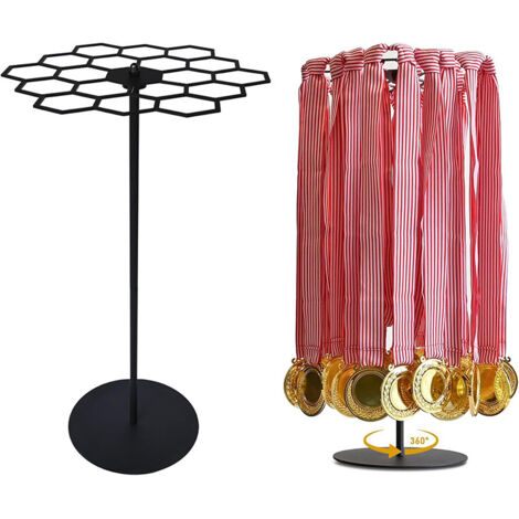Support rotatif pour médailles, présentoir de table pour médailles, support métallique multifonctionnel pour médailles, support de rangement de table pour médailles (1/5)