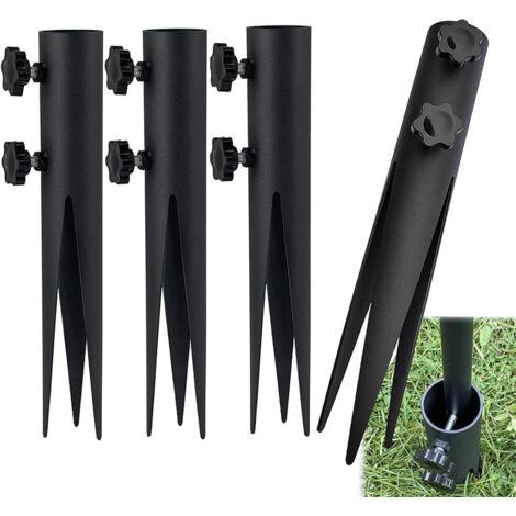 Piquets métalliques réglables, piquets de remplacement, piquets pour supports de torches d'extérieur, piquets pour lampes solaires, adaptés aux jardins et cours (1/5)