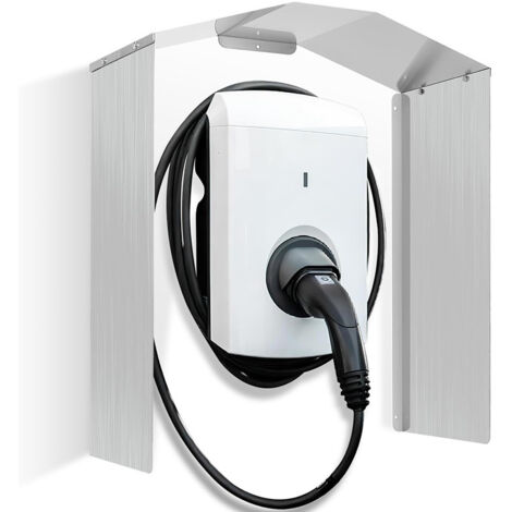 Boîtier mural de recharge avec couvercle anti-intempéries, couvercle de protection en aluminium pour borne de recharge murale, compatible avec la plupart des bornes de recharge