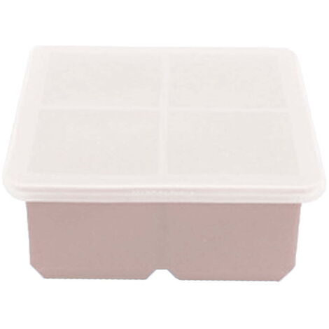 Plateau de congélation en silicone avec couvercle pour la conservation des cubes de soupe, bouillons et sauces (1/5)