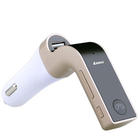 Émetteur FM pour voiture avec Bluetooth, entrée AUX, lecteur de carte SD et port USB, installation sur allume-cigare. (1/5)
