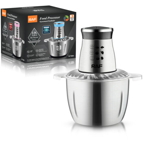 Hachoir à viande électrique en acier inoxydable pour usage domestique, multifonctionnel, conforme aux normes européennes et américaines RAF, 3 l (1/5)