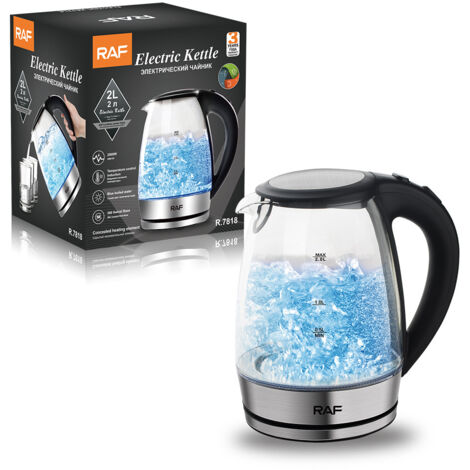 Bouilloire électrique en verre borosilicate de haute qualité conforme aux normes européennes, bouilloire hygiénique pour la maison, arrêt automatique (1/5)