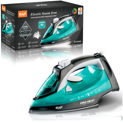 Fer à repasser vapeur à main avec fil de suspension, conforme aux normes européennes et américaines RAF, pour repassage à sec et humide, double usage, 2200 watts (1/5)