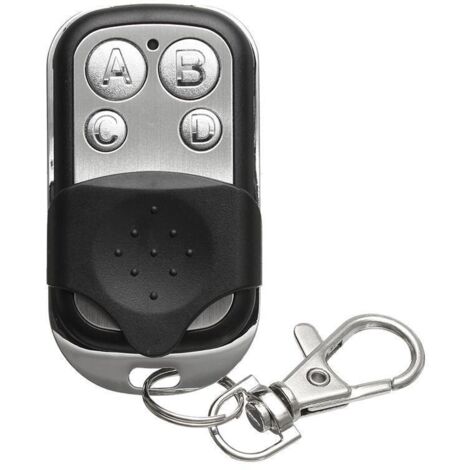 Télécommande de porte de garage métallique 4 boutons 433 MHz avec copie de code tournant (1/4)