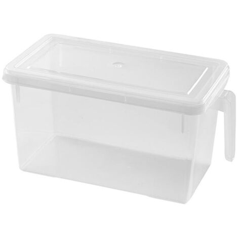 Boîtes de conservation empilables en plastique avec couvercles pour réfrigérateur (1/5)