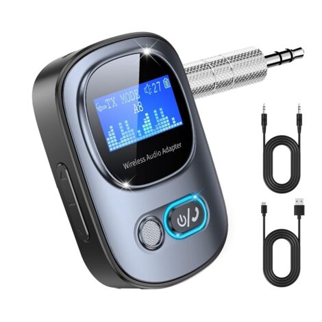 Émetteur-récepteur Bluetooth 5.3 avec affichage LED pour TV/PC/voiture/chaîne stéréo (1/5)