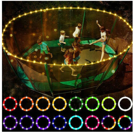 Lumières LED pour trampoline télécommandées avec 16 couleurs et conception étanche (1/5)