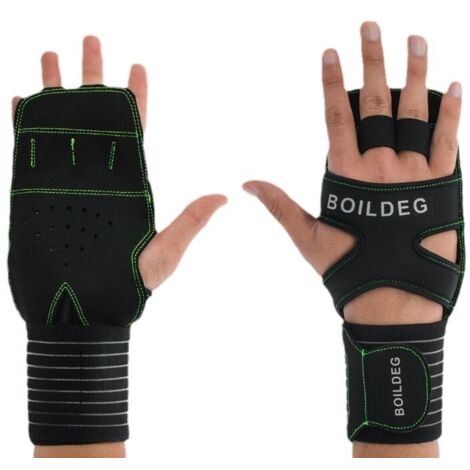Gants de fitness Boden, nouvelle gamme, protection de la paume, résistants à l'usure et antidérapants, pour la salle de sport en intérieur, couleur orange, taille L/XL (1/5)