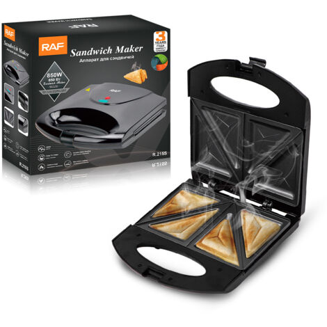 Appareil à mini-sandwichs, appareil à petit-déjeuner, multifonction, entièrement automatique, chauffage double face, HG-215 (1/5)