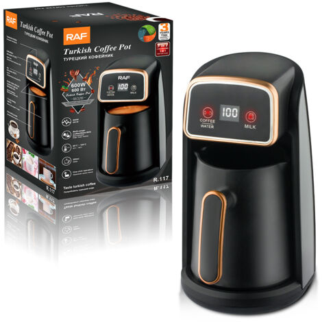 Cafetière turque haute température, bouilloire à eau chaude, cafetière à affichage visuel, chauffe-lait, bouilloire à lait, etc. (1/5)