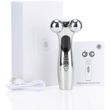 Rouleau facial, appareil de beauté intelligent EMS, 12 modes, 9 vitesses, impulsion 4D, appareil d'amincissement du visage, masseur facial en V (1/5)