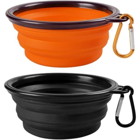 Gamelle de voyage pliable pour chien - Bol portable en silicone pour nourriture et eau pour animaux (1/5)