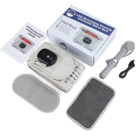 Ceinture ventrale avec lumière rouge et airbag, modèle privé, 5000 mAh, chauffage électrique, vibration, massage, protection lombaire. (1/4)