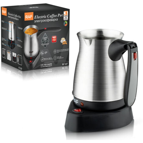 Cafetière turque en acier inoxydable avec poignée, conforme à la norme européenne RAF, 500 ml.