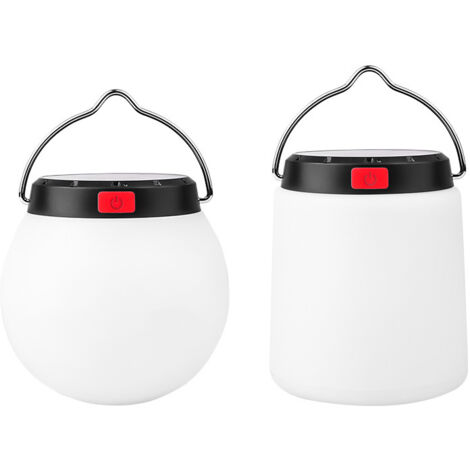 Nouvelle lampe de camping solaire compacte et légère à LED jaune chaud, pouvant être suspendue ou posée. (1/5)