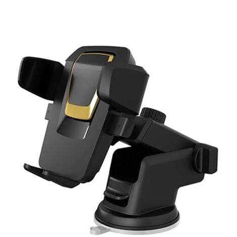 Support téléphone voiture universel, tableau de bord console centrale, ventilation, antidérapant ventouse, support navigation doré (1/5)