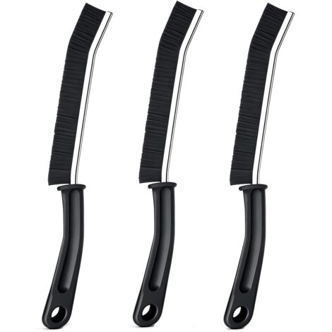 Lot de 5 brosses de nettoyage pour interstices, poils durs, longue poignée (1/5)