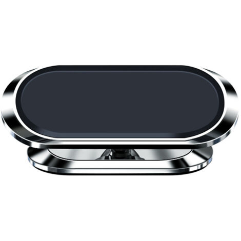 Support voiture magnétique F16 rotation 360°, fixation adhésive, antidérapant, argent modèle pour navigation automobile (1/5)