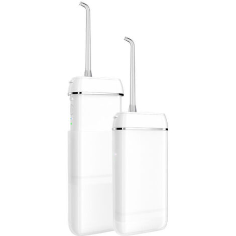 Hydropulseur Baining blanc portable, pompe à membrane IPX7, batterie 1000-1200 mAh, autonomie 15 jours, réservoir 300 ml pour adultes (1/5)