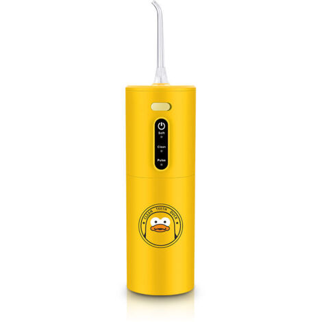 Hydropulseur portable rechargeable Petit canard jaune entrée de gamme, irrigateur buccal à jet d'eau pour usage domestique et voyage (1/5)