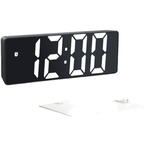 Réveil LED minimaliste simple face, affichage numérique 2,8cm, boîtier ABS cadran plastique, alimentation batterie, plusieurs coloris (1/5)