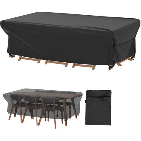 Housse de salon de jardin Fengfeng ZYT001 - Polyester imperméable - Couleur caramel - Format carré - 124x124x74cm (1/5)