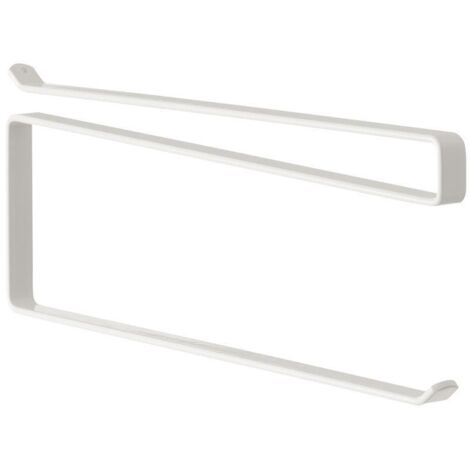 Lot de 10 supports de rangement cuisine style japonais, porte-papier essuie-tout et film alimentaire, fixation sans perçage, couleur blanc (1/5)