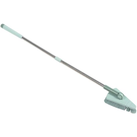Brosse de sol triangulaire, tête rotative, tige en acier inoxydable, pour salles de bain (1/5)