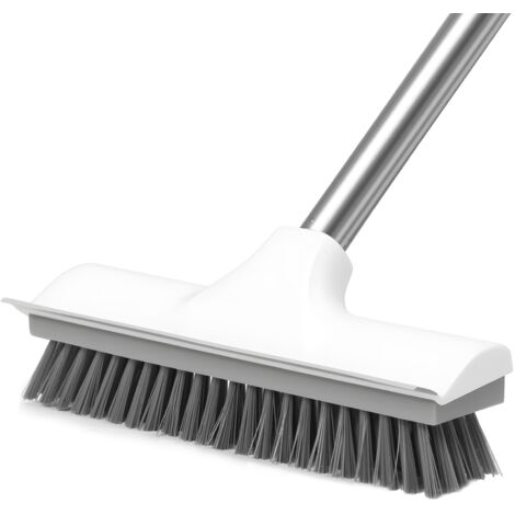 Brosse de sol 2-en-1 avec manche réglable 50-110cm, pour salles de bain et cuisines (1/5)