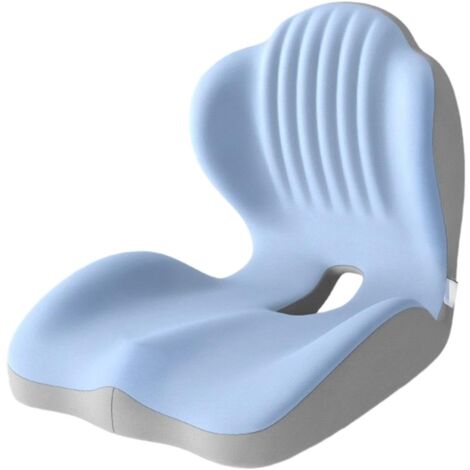 Coussin ergonomique forme L en mousse mémoire de forme, soutien lombaire pour bureau, voiture et fauteuil,atténue douleurs du coccyx et nerf sciatique (1/5)