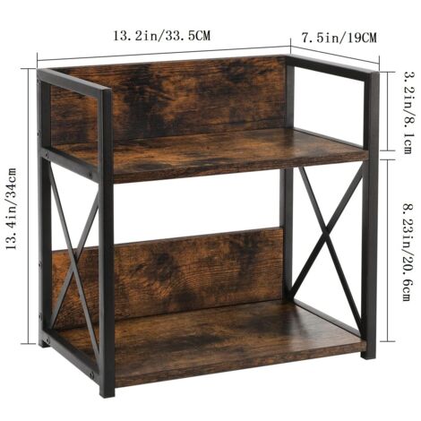 Étagère de rangement en fer forgé style vintage noir, pour cuisine et salle de bain, dimension 33.51934 cm (1/5)