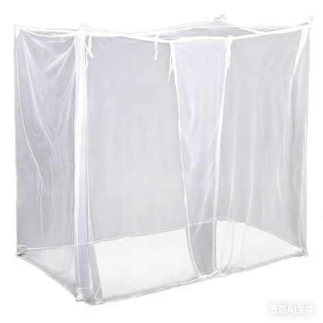 Moustiquaire décorative extérieure blanche, 4 portes, anti-moustiques et ombrage, 210×190×240 cm (1/5)