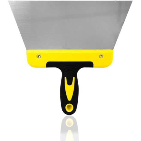 Couteau à enduire bi-matière, lame acier, pour travaux de peinture et finition (1/5)
